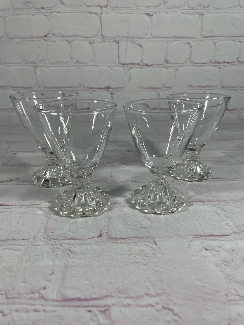 Vintage Anchor Hocking Berwick Boopie Clear Glass Liquor Cocktail Glass Set of 4